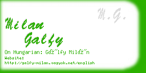 milan galfy business card